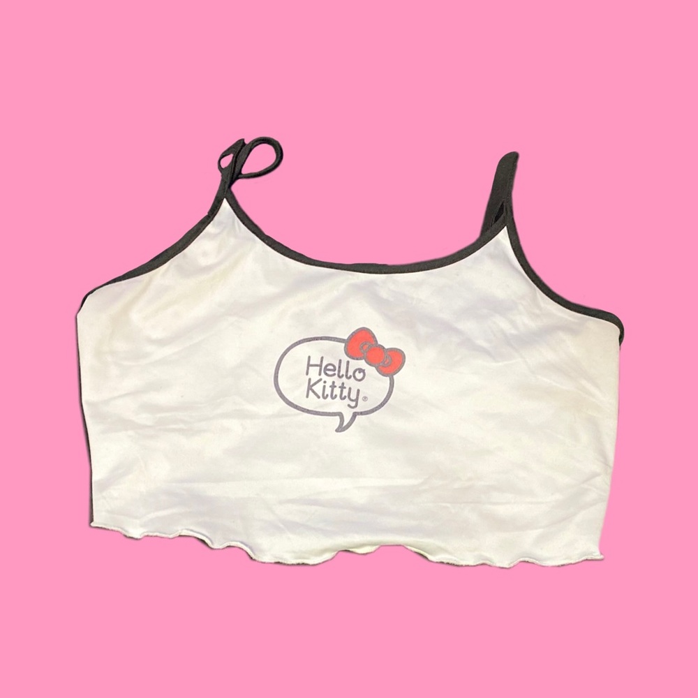Hello Kitty Crop Top w/ Lettuce Trim